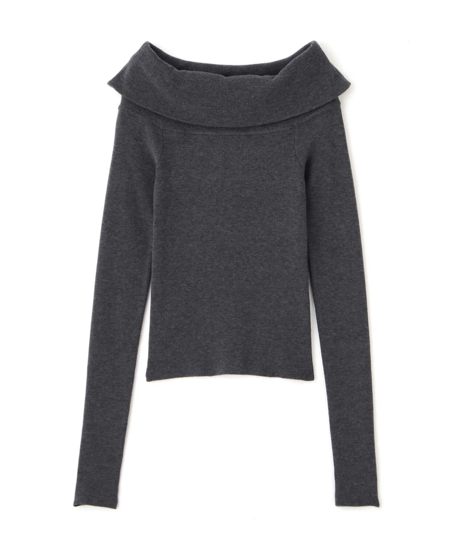 オフショルダー2WAYニットプルオーバー(グレー)ポリエステル / ウォッシャブル / 手洗い可 / かぶって着用 / 裏なし / ストレッチあり/ 0315270114