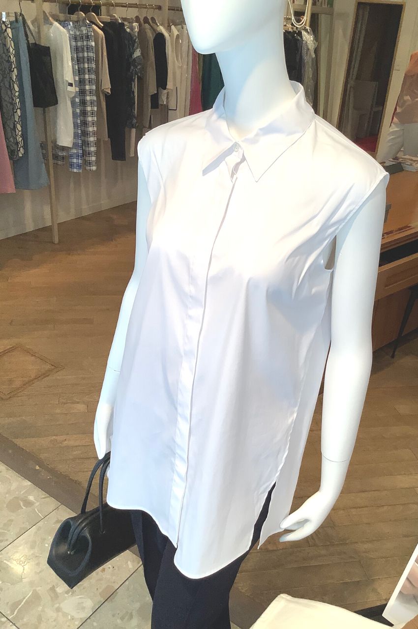 Wealth SL A Line Shirt / スリーブレスシャツブラウス