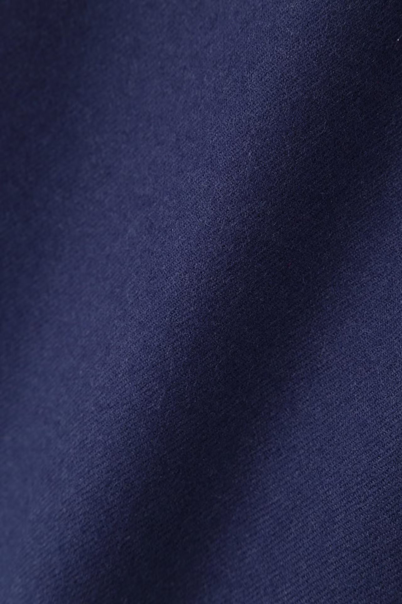 クロスウエストフラノスカート（ブルー）ウール / フラノ素材 / ストレッチ / 裏地付き / 後ろファスナー開き / ハイウエスト