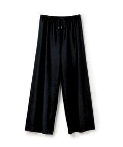 ニットコンビネーション ドローストリングパンツ ( ブラック ) ウール / 総裏 / やや厚手 / 伸縮性無し / 22-04-44-04213