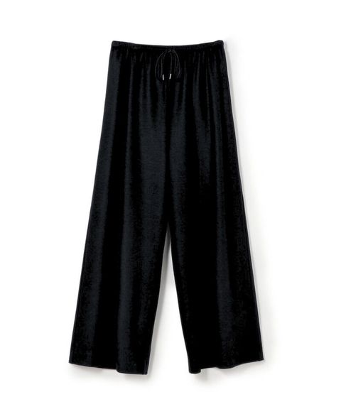 ニットコンビネーション ドローストリングパンツ ( ブラック ) ウール / 総裏 / やや厚手 / 伸縮性無し / 22-04-44-04213
