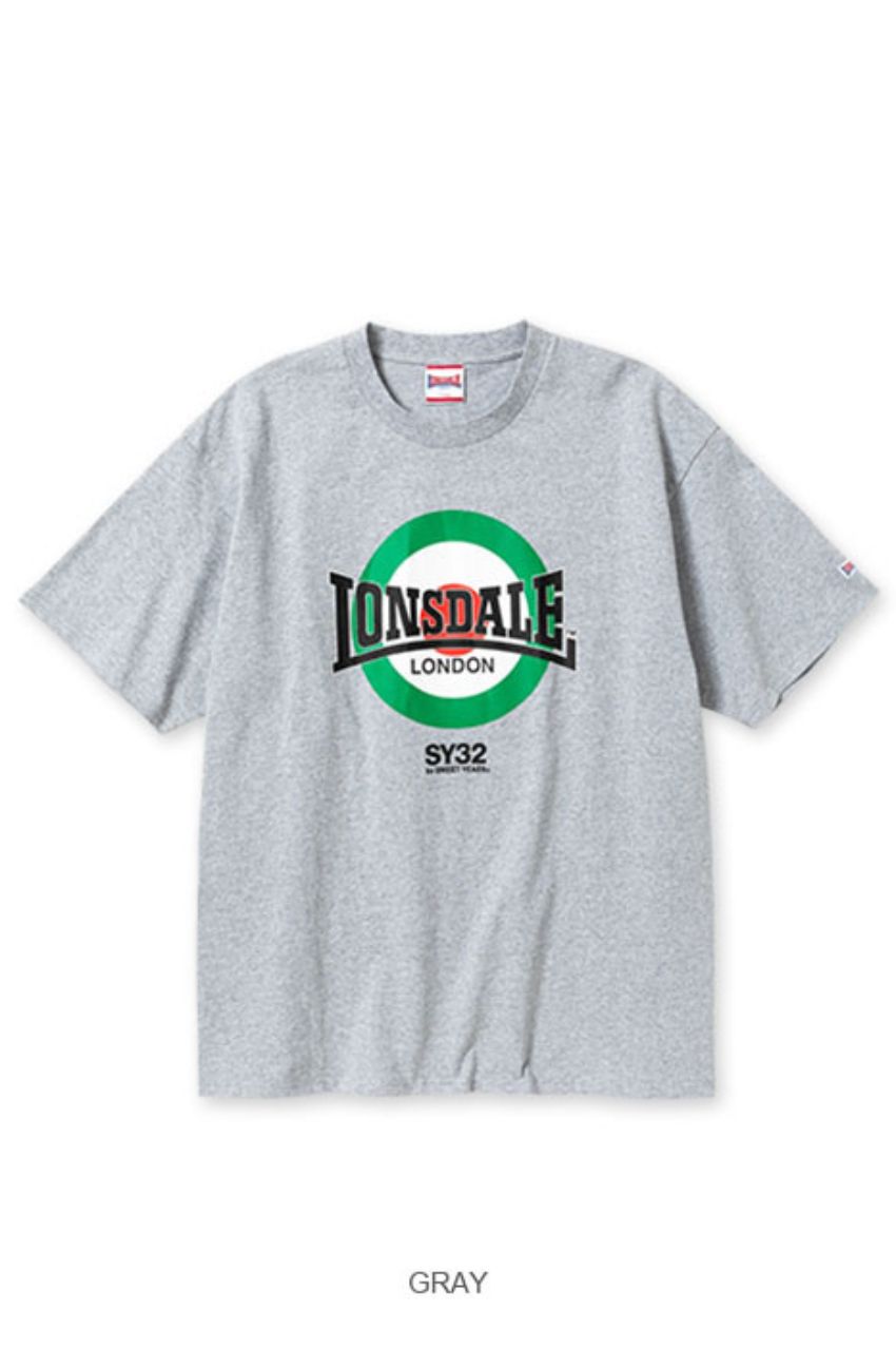 ロンズデール（LONSDALE）コラボレーションTシャツ （グレー）コットン100％