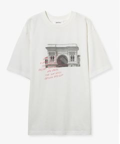 フォトプリントTシャツ ( WHT  ) 綿 / モノクロームフォトプリント / フライス素材 / 柔らかい /  09WCT255149