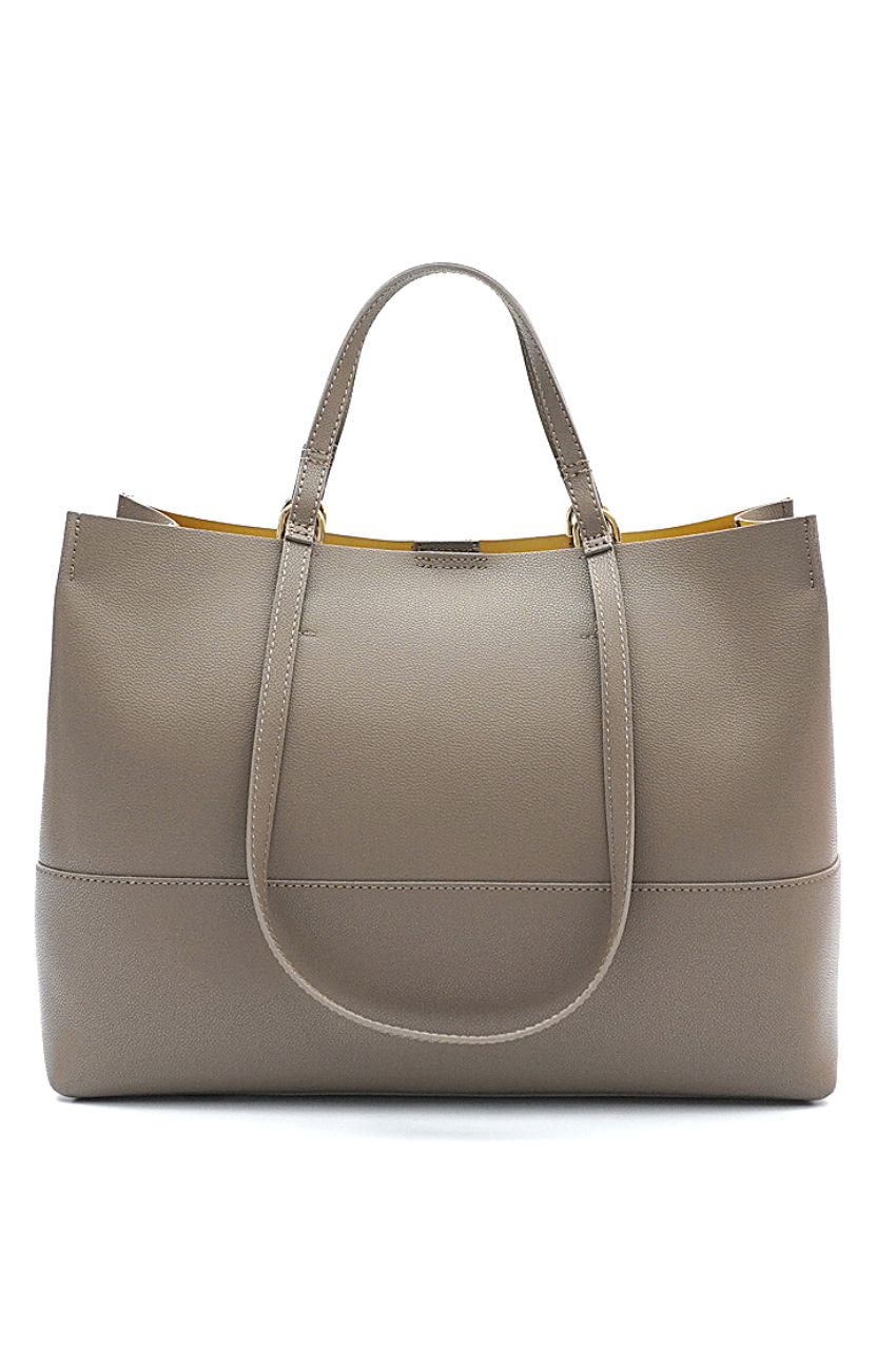 ITALIAN DOUBLE  FACE LEATHER  TOTE / イタリアンWフェイスレザートート ヨコ型