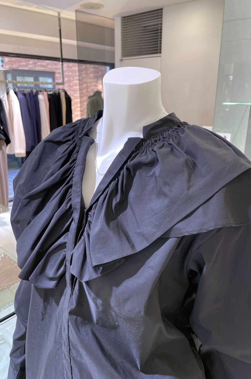 2WAY FRILL COLLAR BL/2WAYフレアカラーブラウス