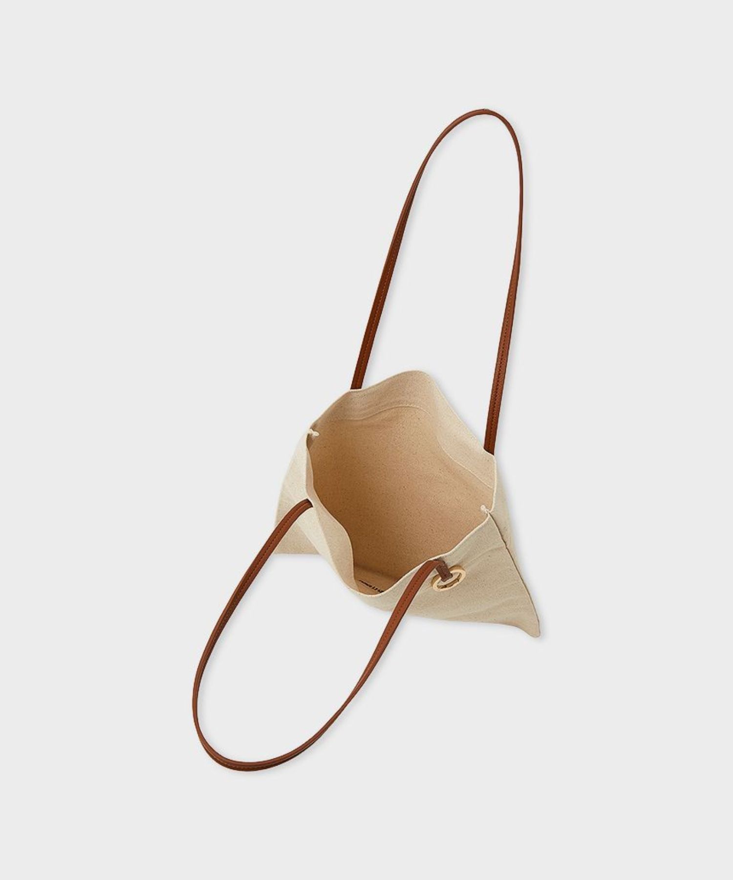 ロゴ刺繍トートバッグ(キャメル) 綿 / 麻混生地 / A4サイズが収納可 / MWGB261505