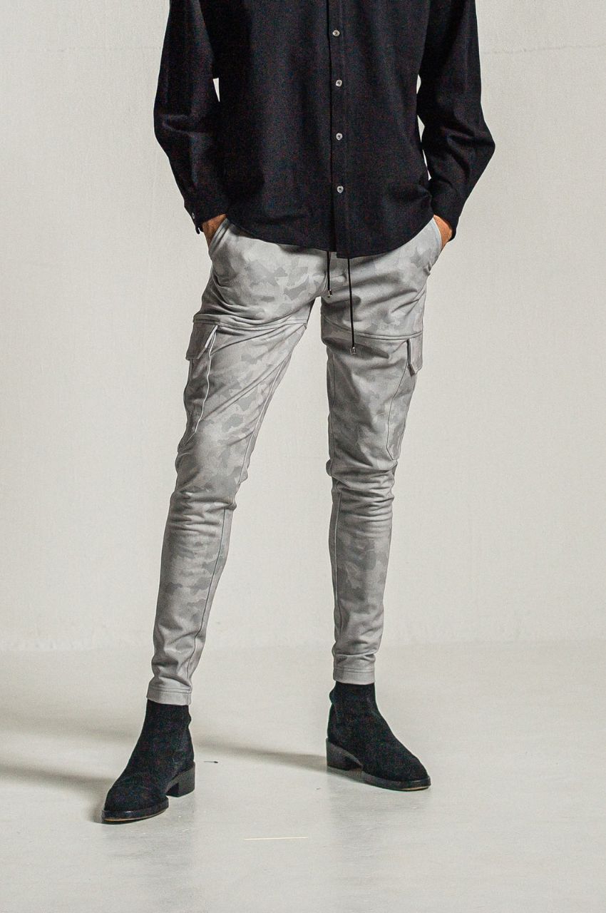 Darrell HEAT cargo PT (GREYCAMO) ナイロン / 裏起毛 / 360°ストレッチ / サイドライン  /RC34-ST-010H