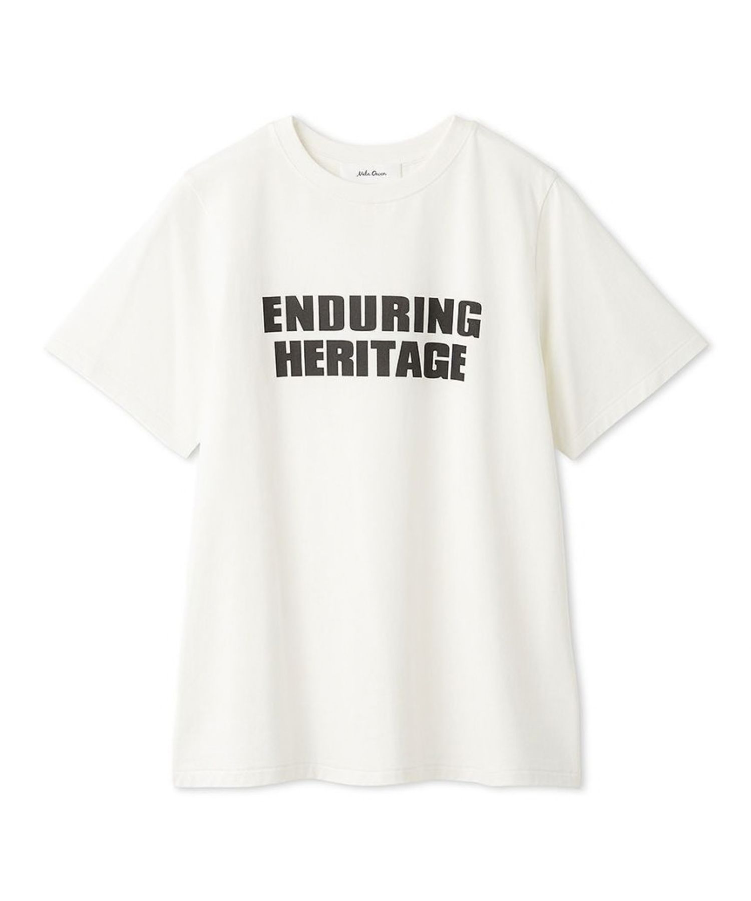 二段ロゴグラフィックTシャツ(ホワイト) 綿 / ウォッシャブル / 手洗い可 / 09WCT264136