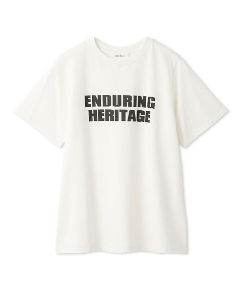 二段ロゴグラフィックTシャツ(ホワイト) 綿 / ウォッシャブル / 手洗い可 / 09WCT264136