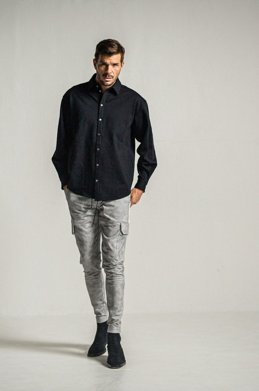 Darrell HEAT cargo PT (GREYCAMO) ナイロン / 裏起毛 / 360°ストレッチ / サイドライン  /RC34-ST-010H