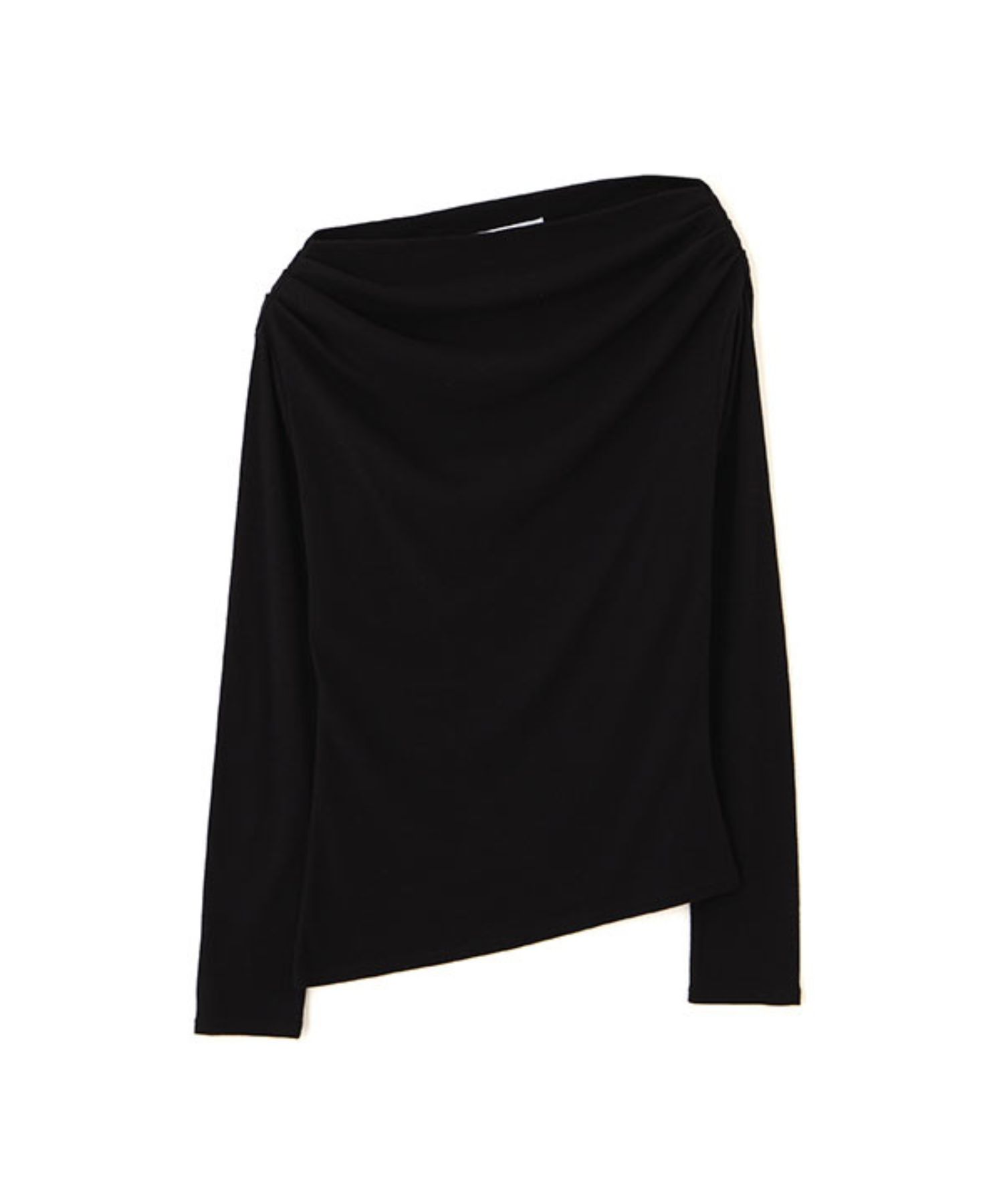 ワンショルダードレーププルオーバー(ブラック) 綿 / ウォッシャブル / 手洗い可 / 1226212079