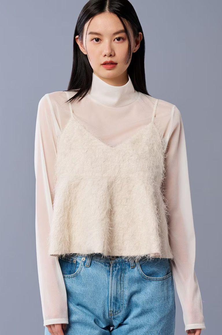 uncrave - トリッコトシフォンハイネックカットソー(オフ uncrave - トリッコトシフォンハイネックカットソー(オフ