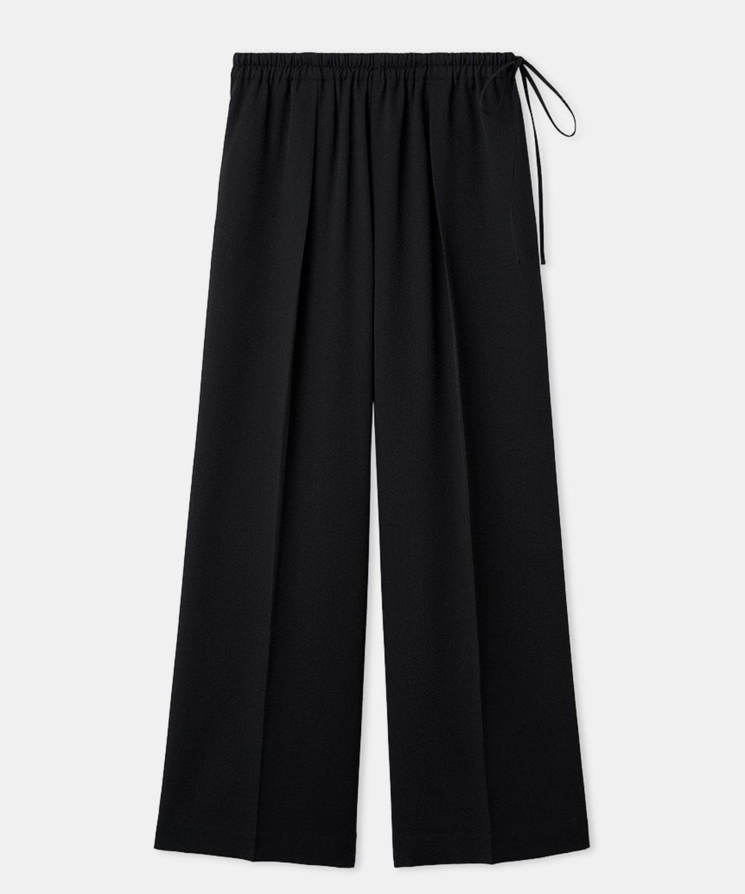 ストライプドビーイージーパンツ(ブラック) ポリエステル / ウエストゴム / ストレートワイドモデル / MWFP261103