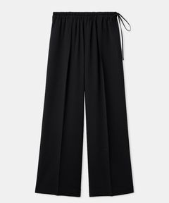 ストライプドビーイージーパンツ(ブラック) ポリエステル / ウエストゴム / ストレートワイドモデル / MWFP261103