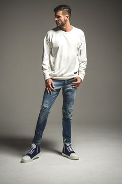 velours fleece drop trainer / ベロアフリースドロップトレーナー