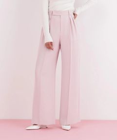 センターシームパンツ(フラミンゴピンク)ポリエステル/ ウエストゴム / 脚長効果 / ハイウエスト / ストレッチなし / 前ファスナーあき / 0316130104