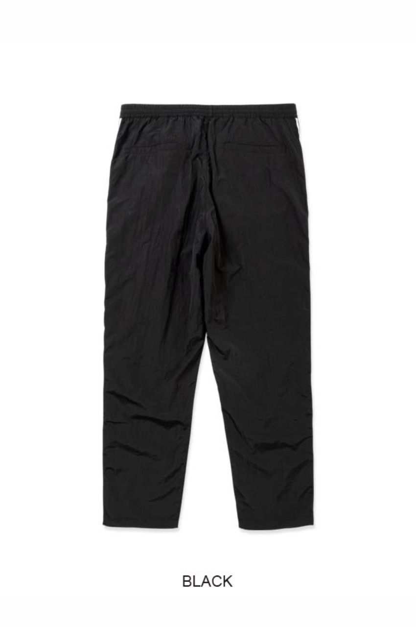 TAPE DESIGN NYLON PANTS  (ブラック) ナイロン / 軽量 / 裾ドローコード付き / セットアップ対応 / 15081RG