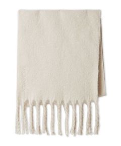 ツイストフリンジストール (IVR) ポリエステル / シャギー素材 / ロゴ刺繍 / 軽い / 09WGG255551