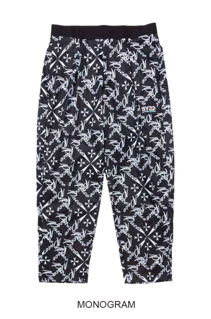 RELAX FIT OFFICER PANTS (MONOGRAM) ポリエステル / 総柄 / テーパード / 14572