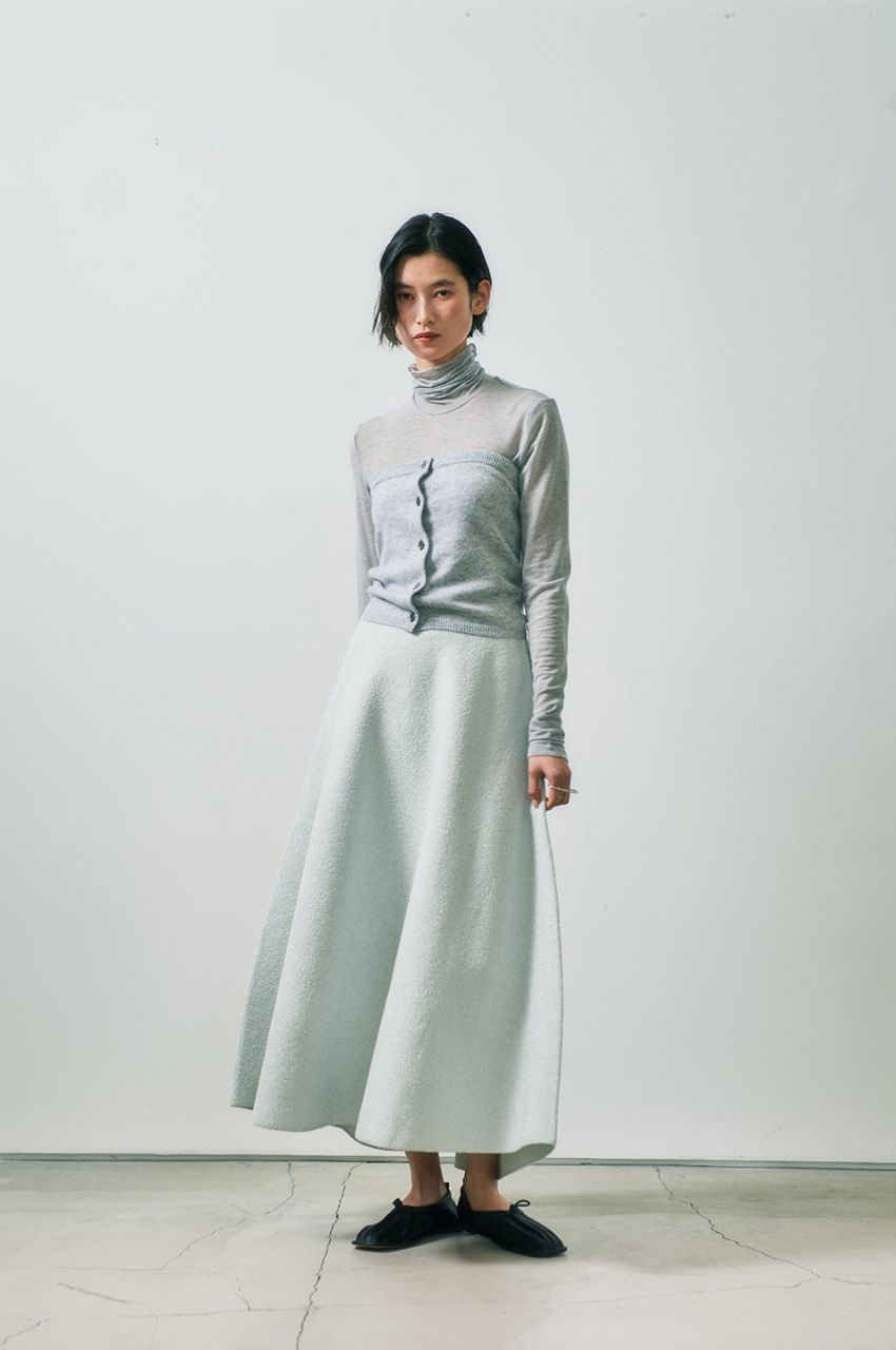 ULTRA SOFT GAUZE TURTLE-NECK(CLOUD) リヨセル / 光沢感 / カシミヤシルクブレンド / しなやか /ADWS-401-08