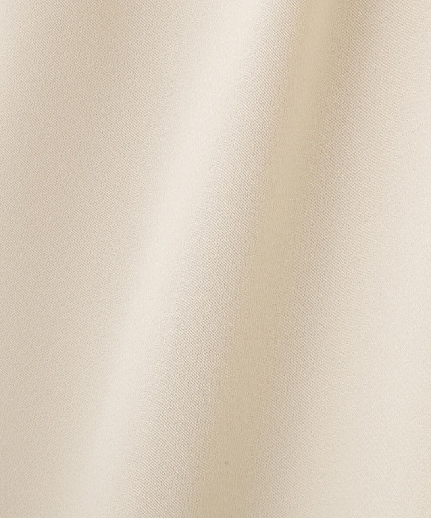 サテンワイドパンツ(エクリュ)ポリエステル / ストレッチ性あり / ショート丈裏地付き / 前ポケット×2 、後ろ飾りポケット×2 / ウエストゴム ＋共ヒモ / 0316130223