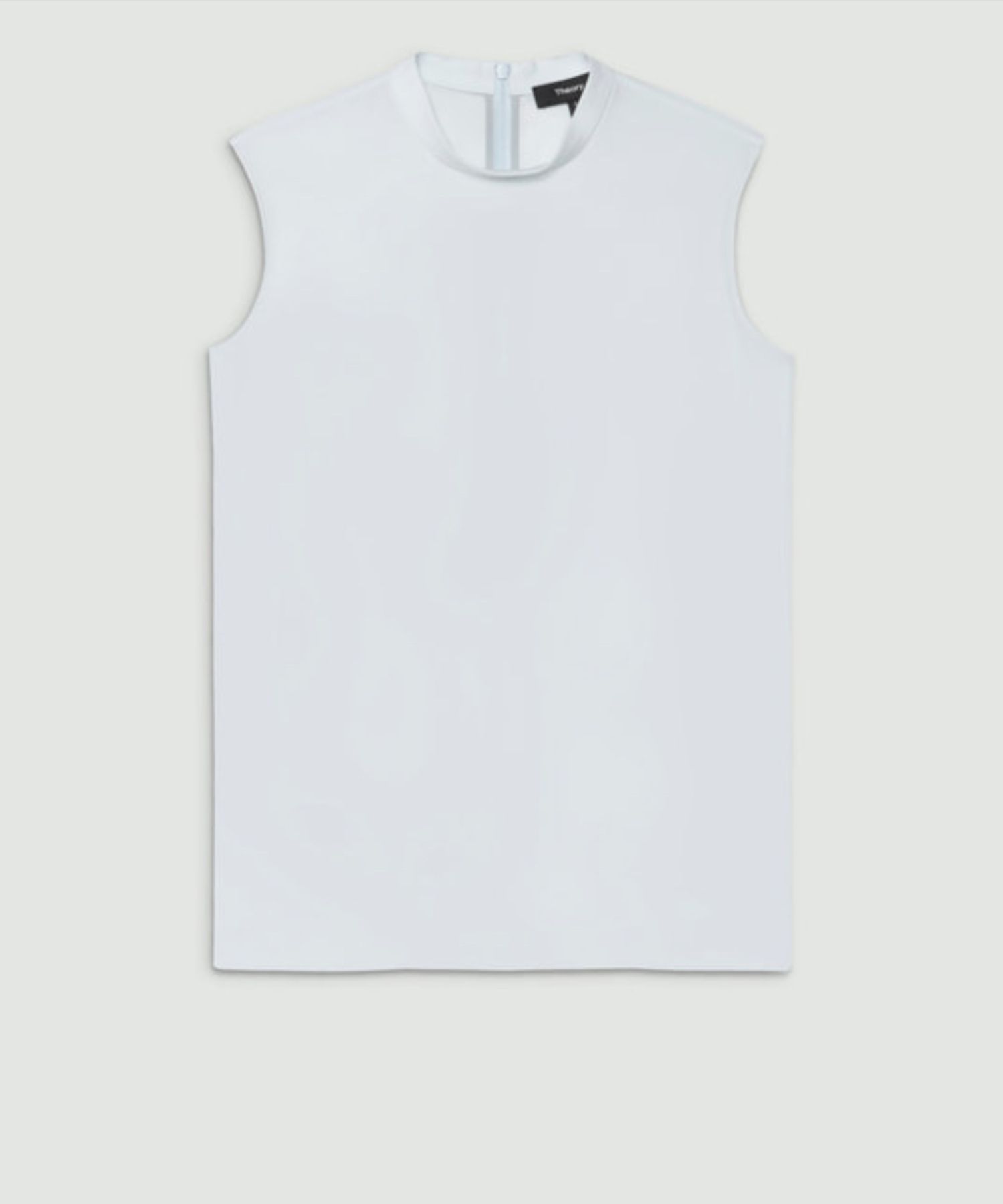 Satin Crepe Stand Collar Top(ミスト) / トリアセテート / ウォッシャブル / 01-5208206