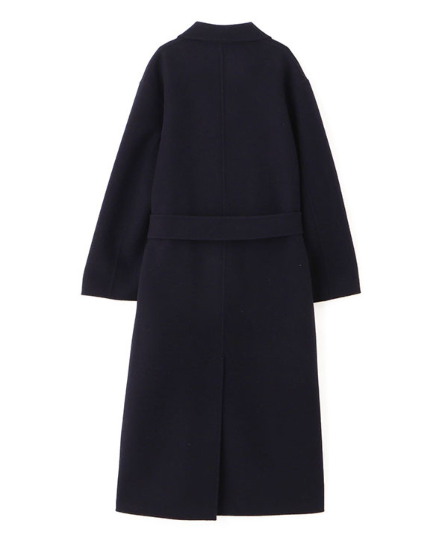 メルトンロングリバーコート ( NAVY ) 毛 / 共地ベルト付 / オーバーサイズ / 軽量 / 1225600088
