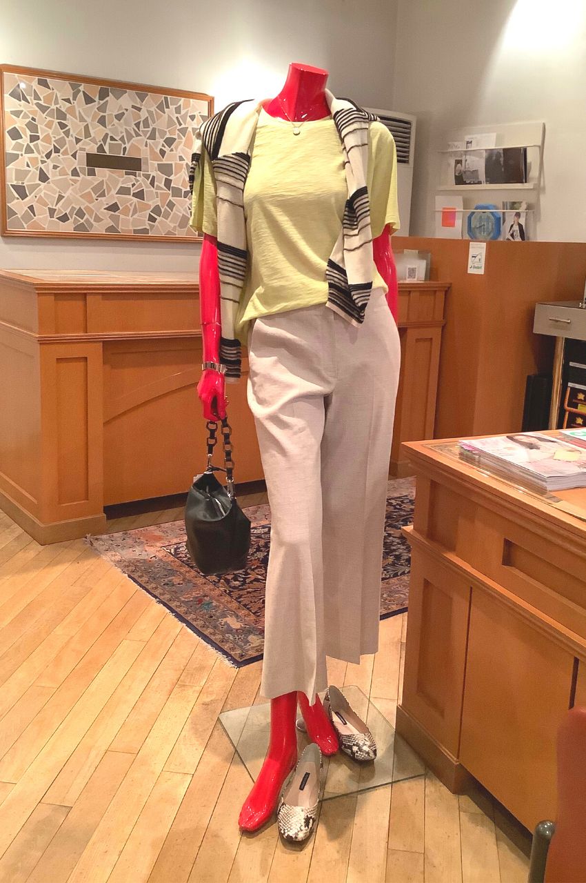 Eco Sharkskin Clean Terena C / クロップドワイドパンツ