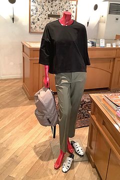 round halfsleeve pullover (ブラック) コットン100% / クルーネック / ウォッシャブル