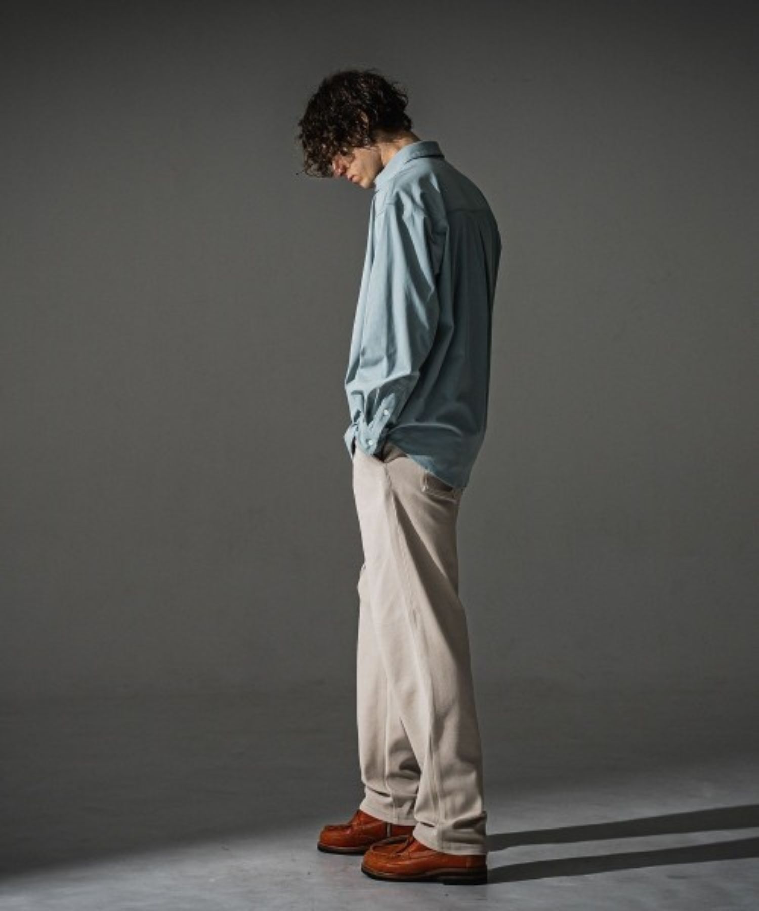 CHRIS EASY WIDE TUCK PANTS(BEIGE) レーヨン / セミワイドシルエット / ワンタック / ポケットあり / RC 41-ST-016WT