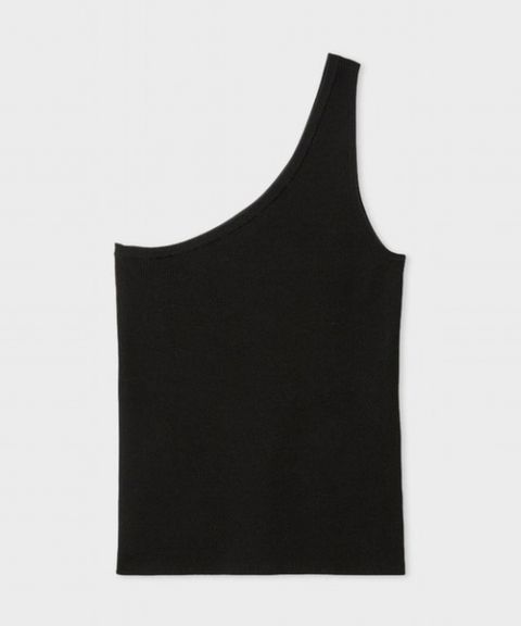 シルク混ワンショルRIBニット(ブラック)ナイロン / 手洗い可 / 伸縮性あり / MWNT261095