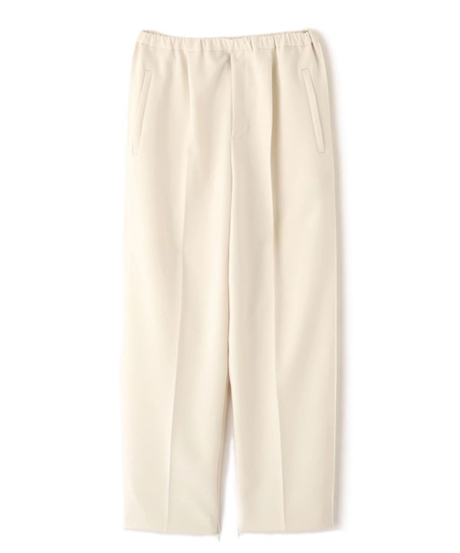 サイドピンタックラインリラクシーパンツ ( OFF WHITE ) ポリエステル / ウエストゴム  / シーズンレス / 手洗可 / 1226120015
