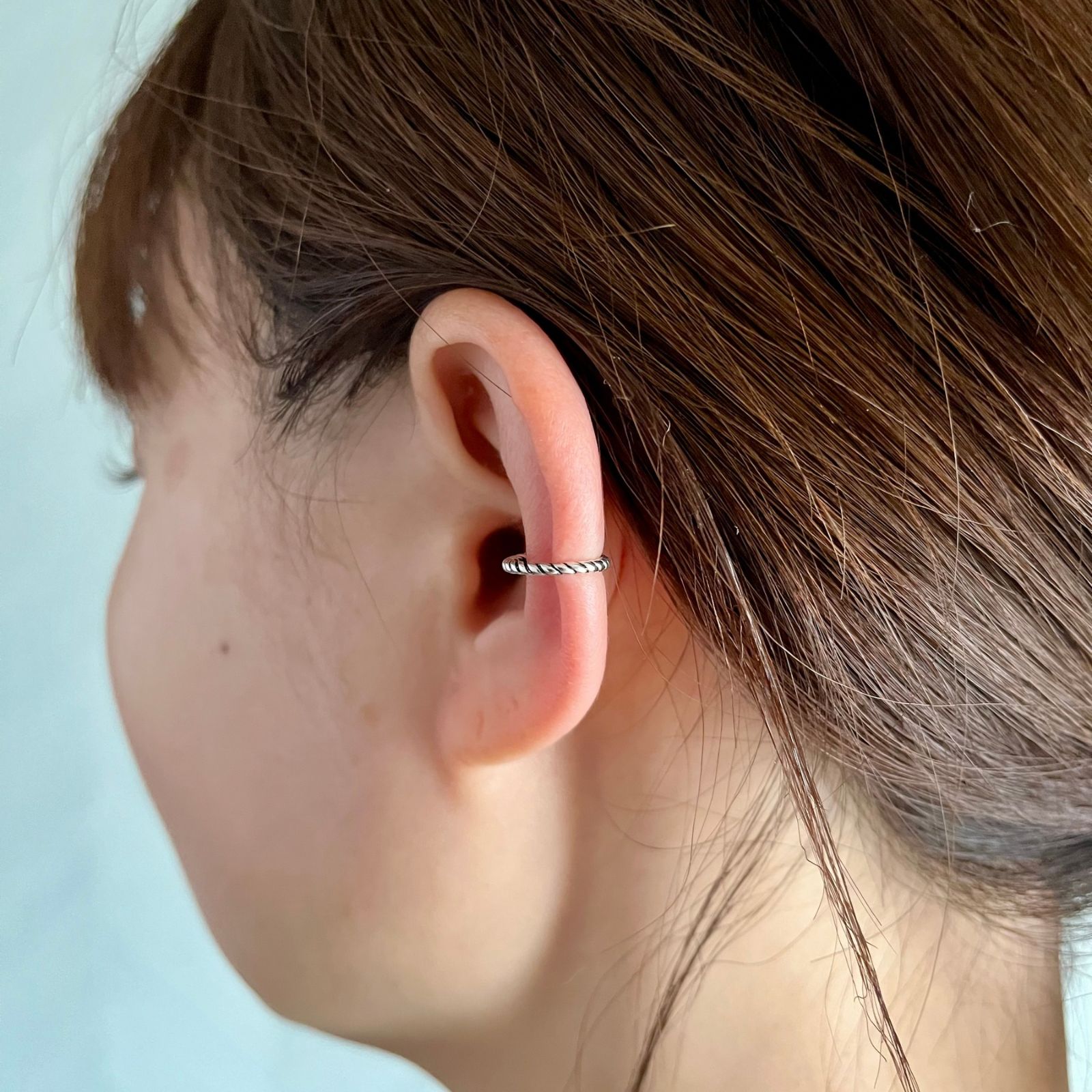 【ASSET SILVER】イヤーカフ・ツイスト / シルバー925 / 細身 / 直径15.5mm / 線径1.5mm