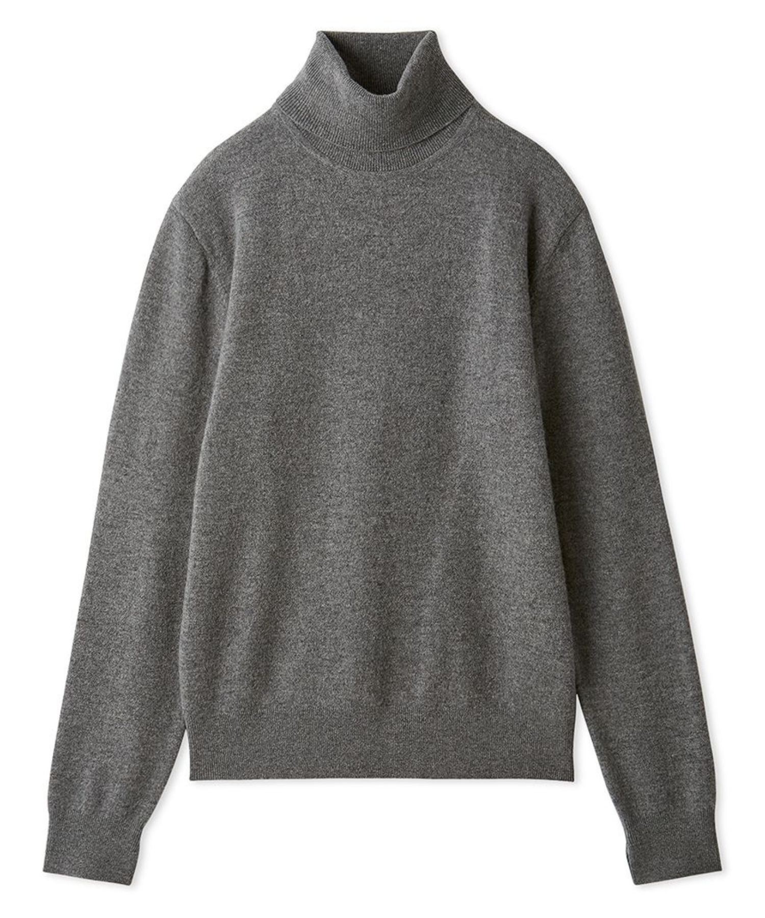 ベーシックタートルネックニット ( GRY ) ウール / 羊毛100% / 長め丈 / 09WNT254307