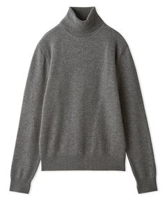 ベーシックタートルネックニット ( GRY ) ウール / 羊毛100% / 長め丈 / 09WNT254307