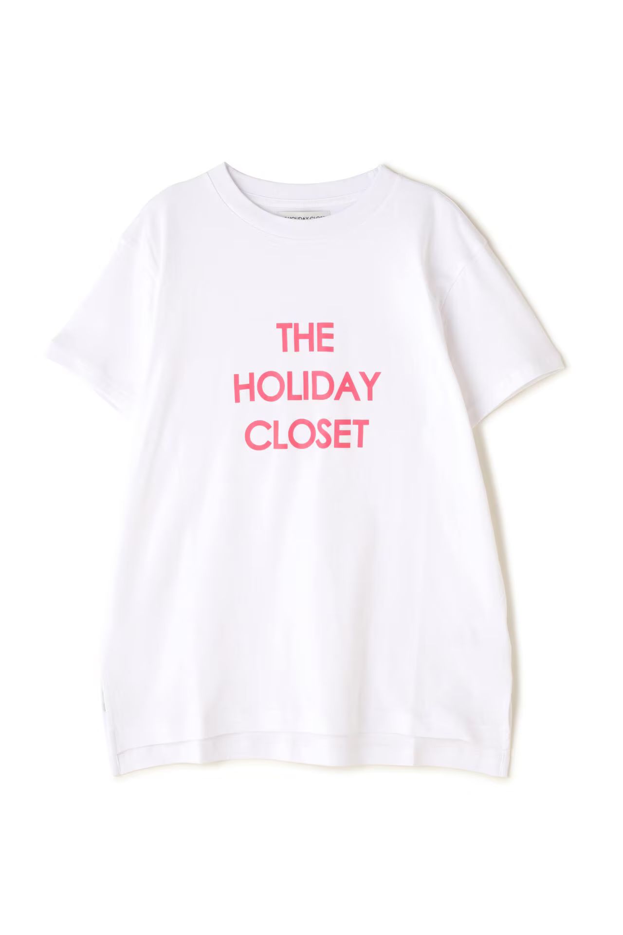 [THE HOLIDAY CLOSET] ロゴTシャツ (ホワイト × レッド) / 綿 100% / ウォッシャブル / 0314960701