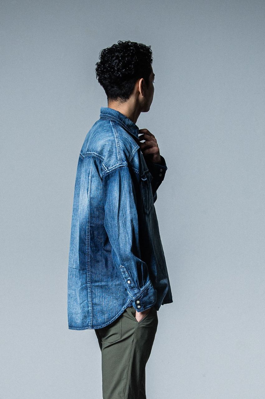 James over dungaree shirt (INDUSED) コットン / ウエスタンダンガリー / 柔らかい / RC33-SH-004-2