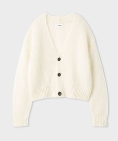 ホリデーシャギーニットカーデ(ホワイト) モヘア / ショート丈 / MWND255022