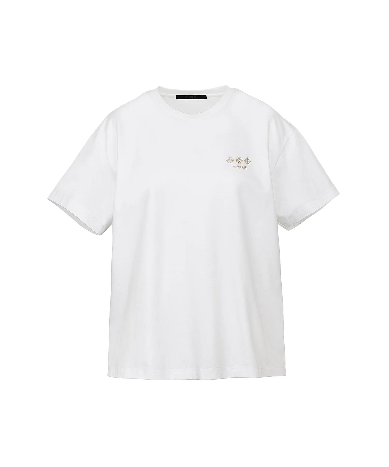GISELLA ジゼラ Tシャツ (ホワイト) 綿 / 胸元ロゴ / 背面ロゴ / クルーネック  / LCKZ0750083588