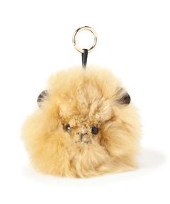 アルパカファーキーチャーム(ベージュ) / バッグチャーム / アルパカウール / ペルー製 / 手作り / 0315299001