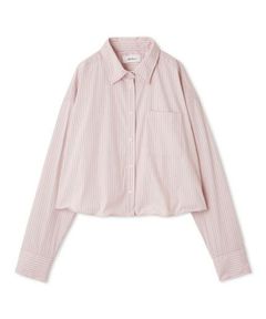 ワイヤーショートシャツ(STRIPE)綿/ 襟、裾、袖口ワイヤー入り / 胸元ポケット / 09WFB254187