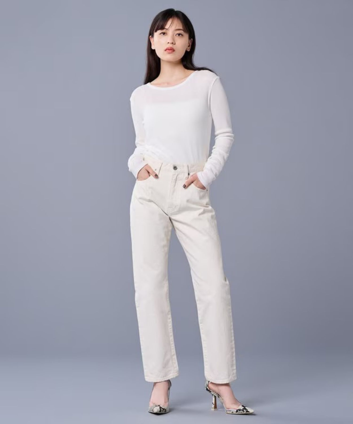 アルビニスタシフォンテレコボートネックカットソー(オフ) 綿 / ウォッシャブル / クルーネック / KKUVCA0205