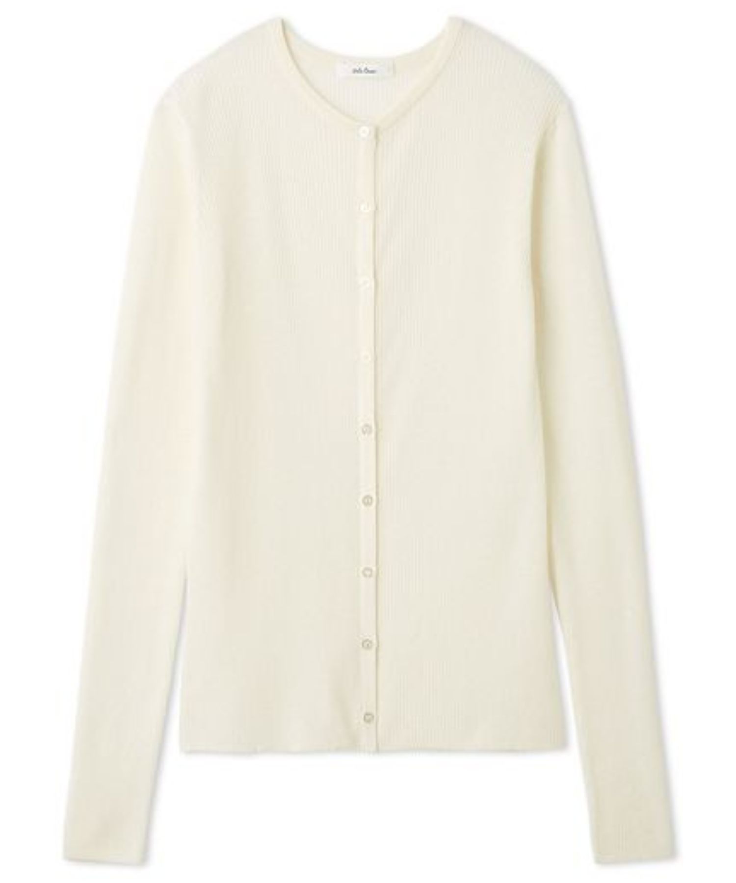 ベロアリブニットカーディガン ( WHT ) ポリエステル / ボタン/ 透け感 / ウール混 / 手洗可 / 09WND255007