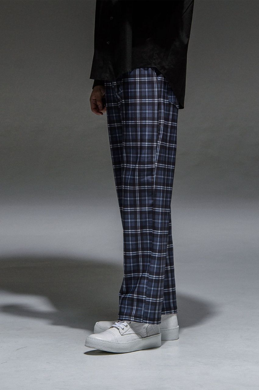RC21 CHRIS EASY WIDE PANTS UKCHECKBK/チェックワイドパンツ