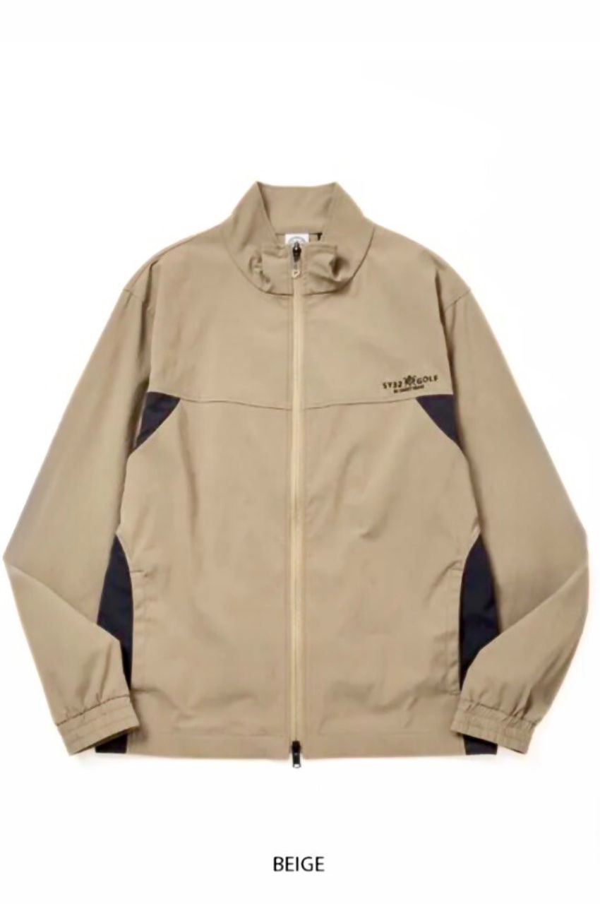 STRETCH NYLON WIND JACKET (ベージュ ) / ストレッチ  / 軽量 / フルジップ / SYG-25S007