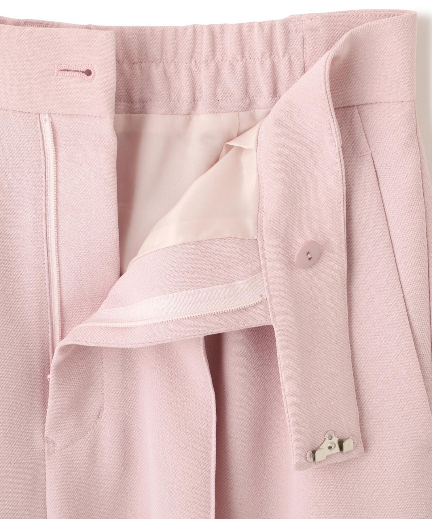 センターシームパンツ(フラミンゴピンク)ポリエステル/ ウエストゴム / 脚長効果 / ハイウエスト / ストレッチなし / 前ファスナーあき / 0316130104