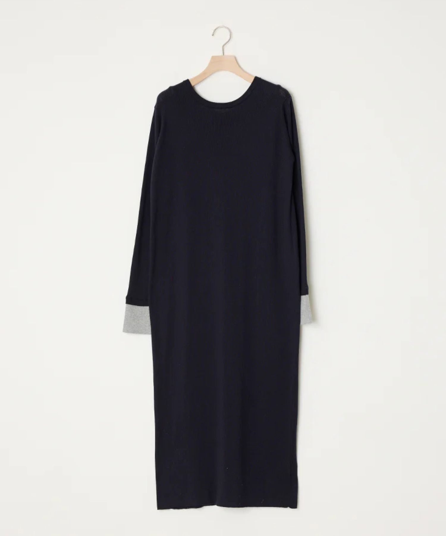SEAISLAND COTTON 2WAY DRESS ( MIDNIGHT) コットン / 前後2WAY / レイヤードカフス / 柔らかい / ADWS-501-18