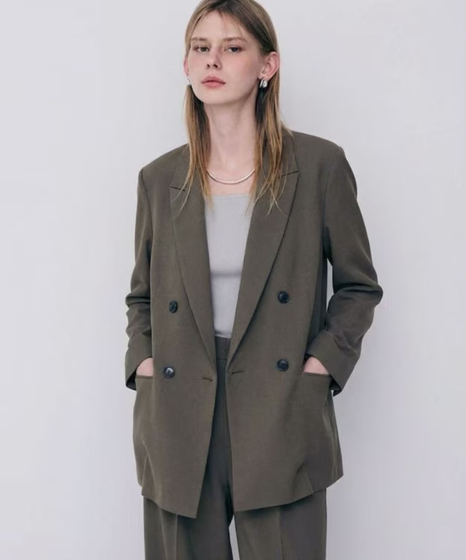 ウォッシャブルドライサップジャケット(ストレート) ポリエステル / ボクシーシルエット / JKUVLM0400