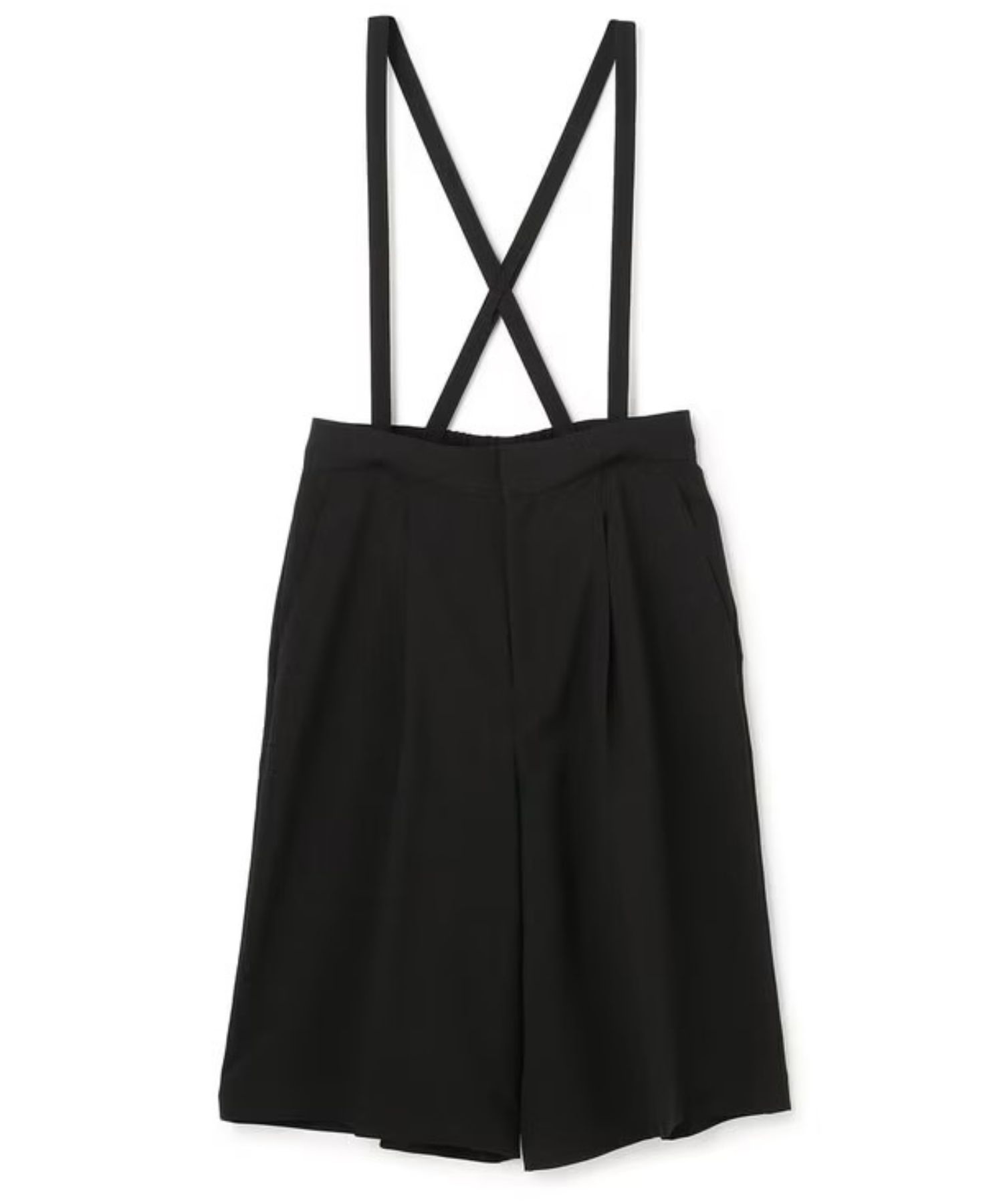 ウォッシャブルドライサップバミューダパンツ(ブラック) ポリエステル / サスペンダー付き / バックスタイルゴム / PRUVLM0400