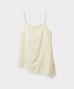 ワッシャーサテンレースキャミ(アイボリー)ポリエステル100% / 肩紐調整可能 / 手洗い可 / MWFT261084